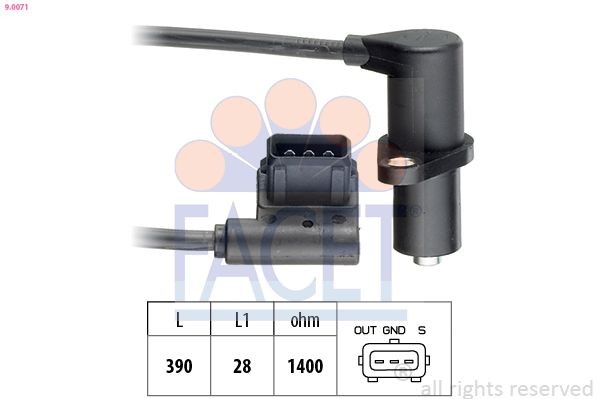 FACET 9.0071 Camshaft position sensor Made in Italy - OE Equivalent