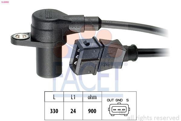 EPS 1.953.090 FACET Made in Italy - OE Equivalent Sensor, crankshaft pulse 9.0090 buy