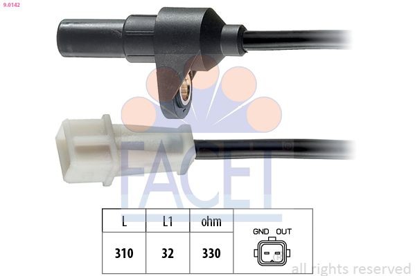 FACET 9.0142 Crankshaft sensor Made in Italy - OE Equivalent