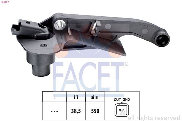 FACET 9.0177 Crankshaft sensor Made in Italy - OE Equivalent