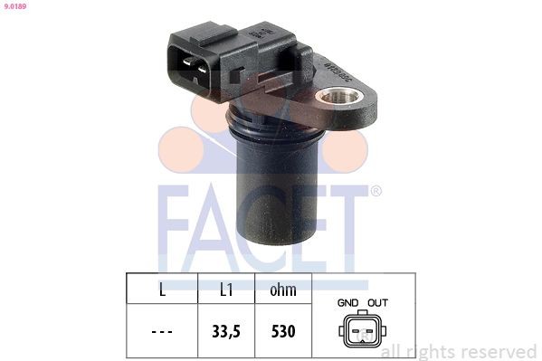 FACET 9.0189 RPM Sensor, engine management Made in Italy - OE Equivalent