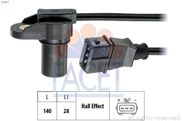 FACET 9.0277 Camshaft position sensor Made in Italy - OE Equivalent