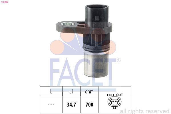 FACET 9.0292 Crankshaft sensor Made in Italy - OE Equivalent