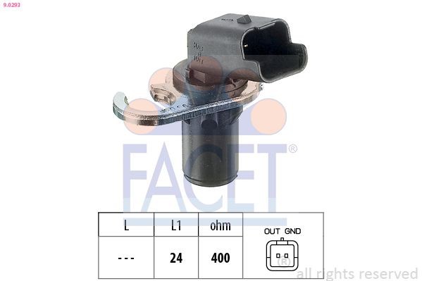 Crank position sensor FACET Made in Italy - OE Equivalent - 9.0293