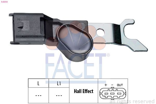 FACET 9.0310 Camshaft position sensor Made in Italy - OE Equivalent