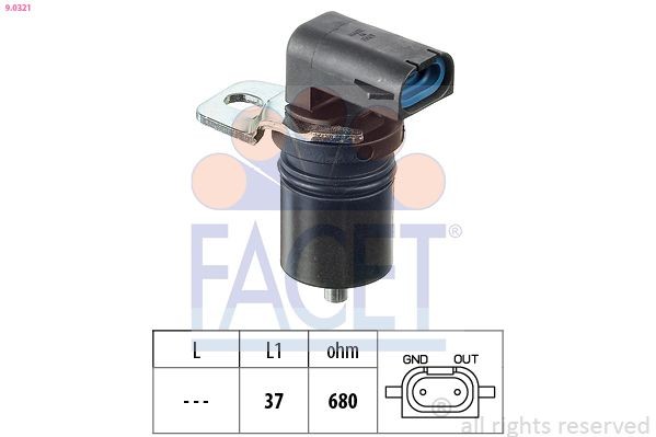 FACET 9.0321 RPM Sensor, engine management Made in Italy - OE Equivalent