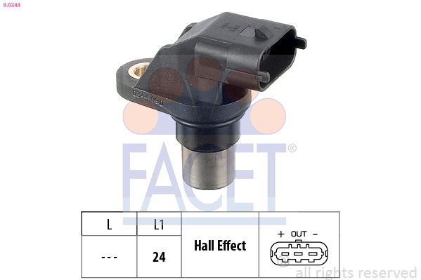 FACET 9.0344 RPM Sensor, engine management Made in Italy - OE Equivalent