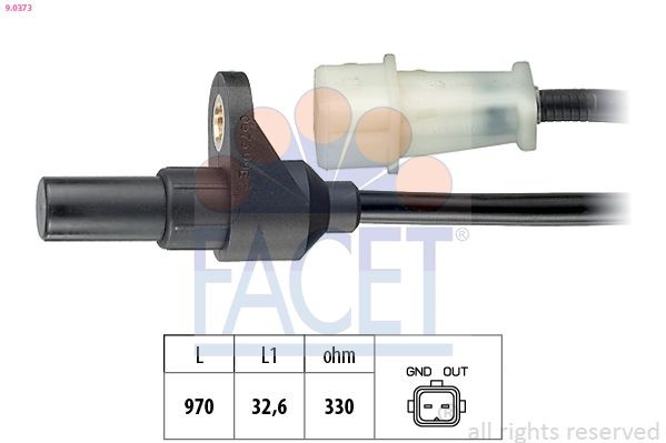 FACET 9.0373 Crankshaft sensor Made in Italy - OE Equivalent