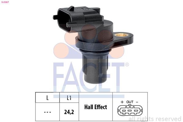 FACET 9.0387 Camshaft position sensor Made in Italy - OE Equivalent