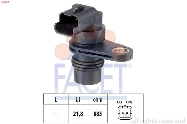 FACET 9.0487 RPM Sensor, engine management Made in Italy - OE Equivalent