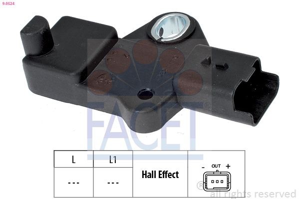 FACET 9.0524 Crankshaft sensor Made in Italy - OE Equivalent