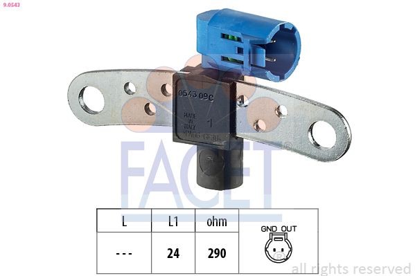 EPS 1.953.543 FACET Made in Italy - OE Equivalent Sensor, crankshaft pulse 9.0543 buy