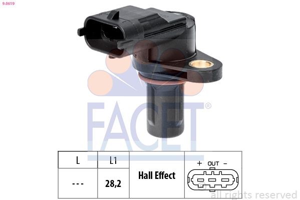 FACET 9.0619 Camshaft position sensor Made in Italy - OE Equivalent
