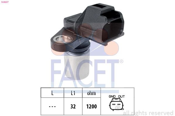 FACET Camshaft position sensor 9.0637 Daihatsu CUORE / MIRA 2013