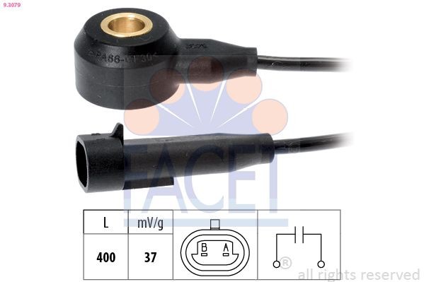 FACET 9.3079 Knock Sensor Made in Italy - OE Equivalent