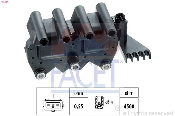 Iveco Ignition coil FACET 9.6245 at a good price