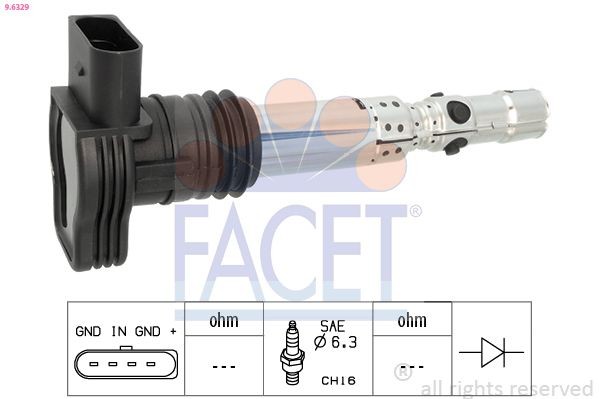 Great value for money - FACET Ignition coil 9.6329