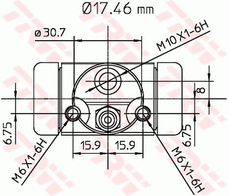 TRW Brake Wheel Cylinder BWA130 suitable for Mercedes W168