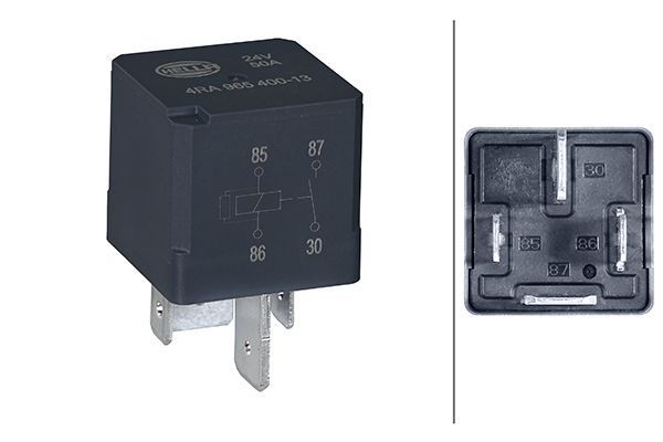 HELLA 50A, 4-pin connector Relay, main current 4RA 965 400-131 buy