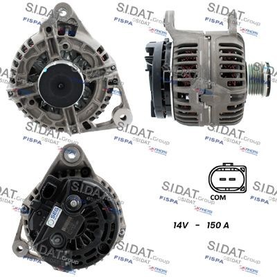 SIDAT 12V, 150A, B+ M8, Ø 52 mm Generator A12BH0912 buy