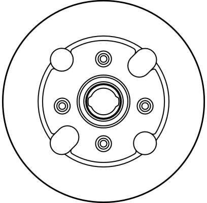TRW 233x9mm, 4x98, solid Ø: 233mm, Num. of holes: 4, Brake Disc Thickness: 9mm Brake rotor DF1754 buy