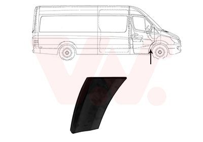 VAN WEZEL Door protector MERCEDES-BENZ Sprinter 5-T Platform/Chassis (W906) new 3077422