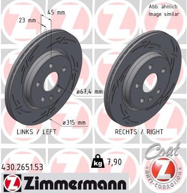 Great value for money - ZIMMERMANN Brake disc 430.2651.53