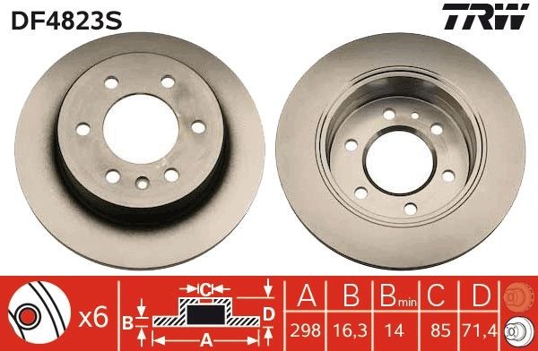 DF4823S Brake Disc TRW - Experience and discount prices