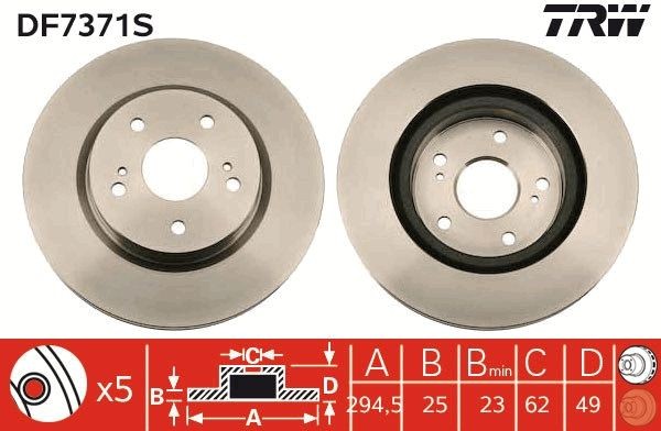 Suzuki CAPPUCINO Disc brakes 2190297 TRW DF7371S online buy