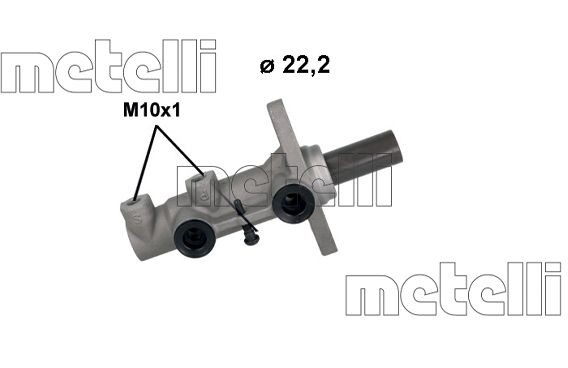 05-1208 METELLI Brake master cylinder KIA D1: 22,20 mm, Aluminium
