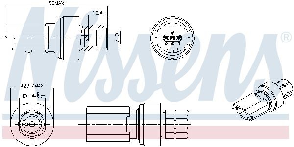 Pressure switch NISSENS - 301136