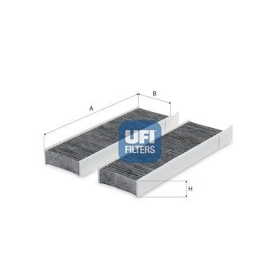 UFI Filter Insert, 255 mm x 83 mm x 30 mm Width: 83mm, Height: 30mm, Length: 255mm Cabin filter 54.469.00 buy