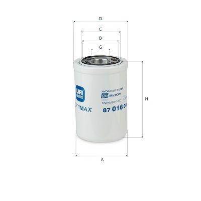 UFI 87.016.00 Oil filter 8200 3166