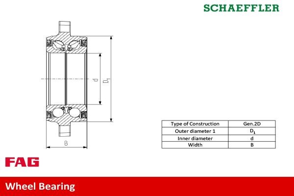 FAG Photo corresponds to scope of supply, 90 mm Inner Diameter: 45mm Wheel hub bearing 713 6497 90 buy