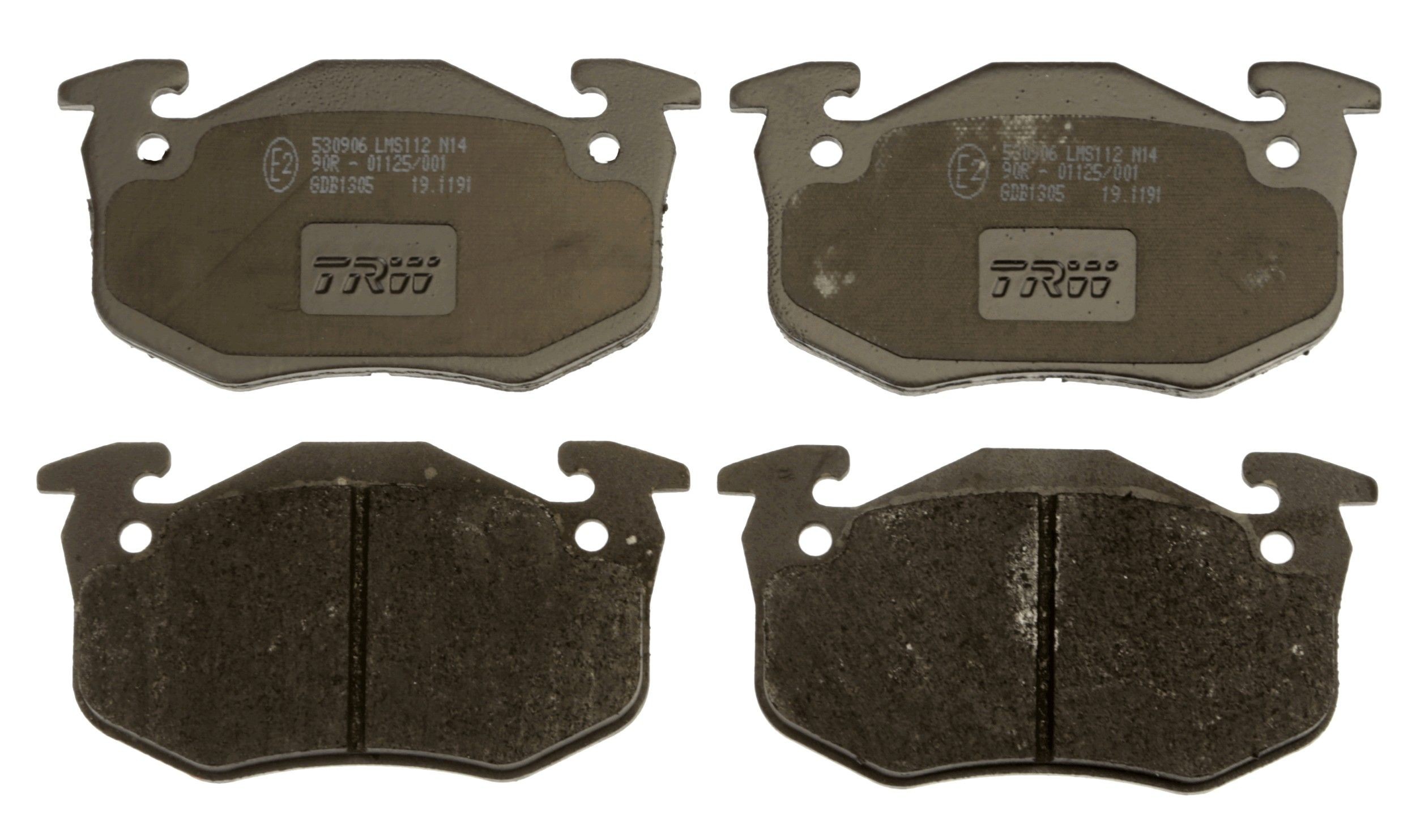 GDB1305 Set of brake pads 20635 TRW prepared for wear indicator