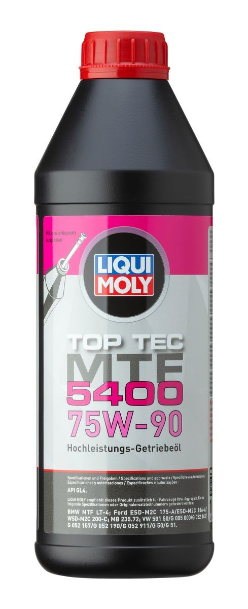 LIQUI MOLY Top Tec MTF 5400 21791 Manual transmission oil OPEL Insignia A Saloon (G09) 2.8 V6 Turbo 4x4 (69) 260 hp Petrol 2014