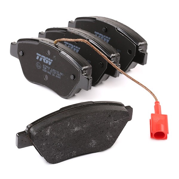 TRW GDB1482 Disc pads incl. wear warning contact, with brake caliper screws
