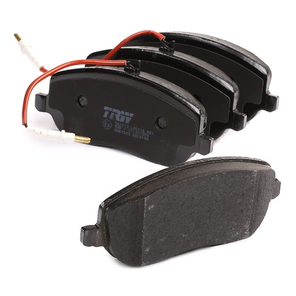 TRW 20261 Disc pads incl. wear warning contact, with brake caliper screws, with accessories
