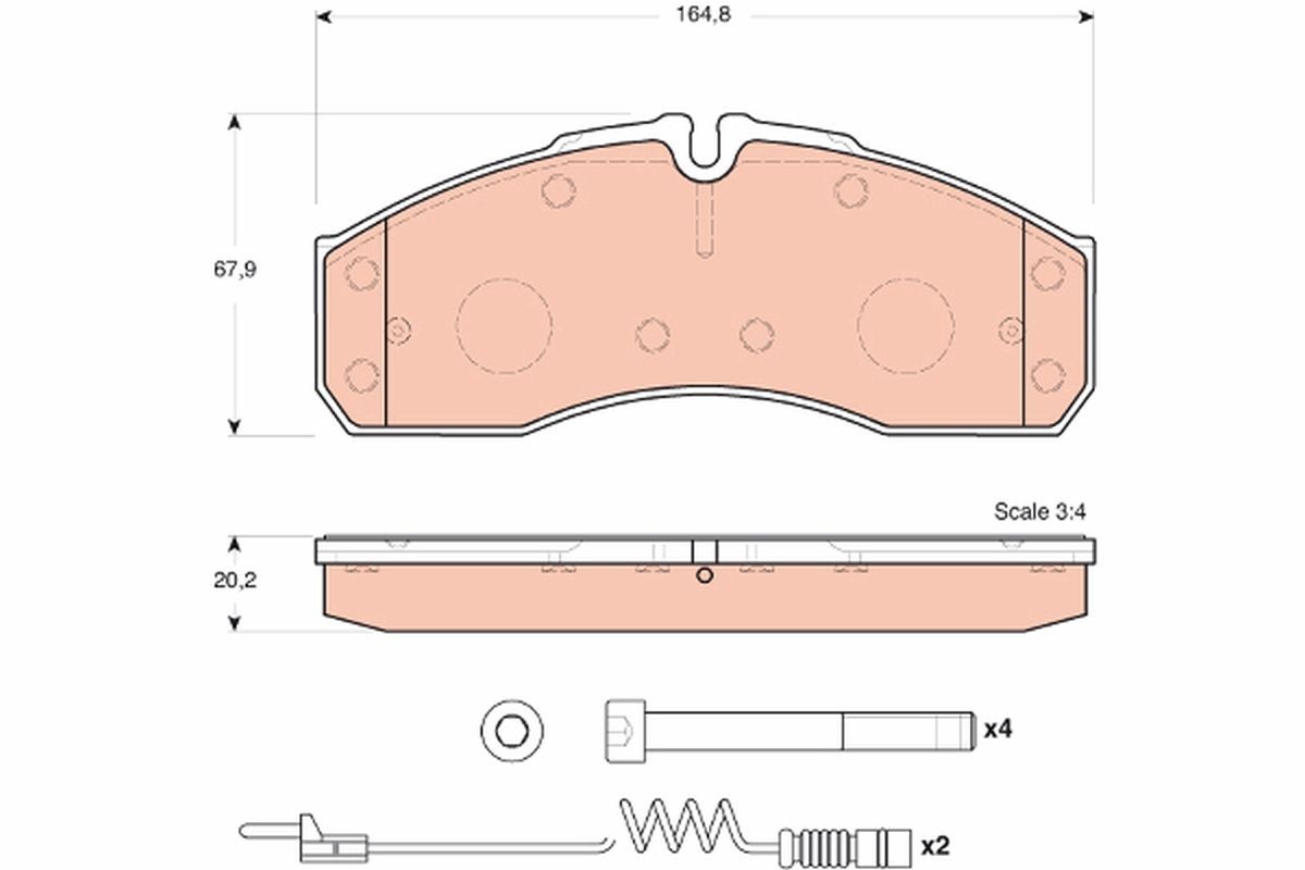 Mercedes SPRINTER Disk brake pads 2192325 TRW GDB1694 online buy