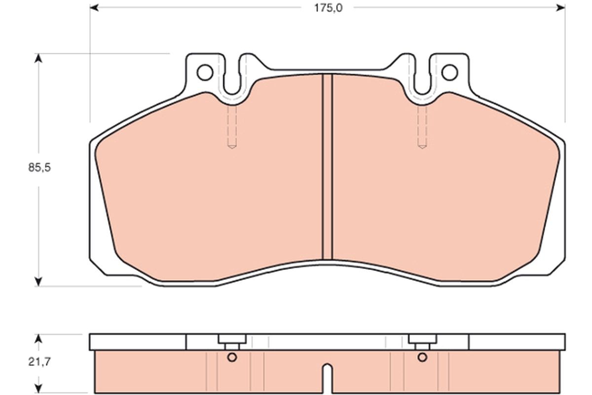 29065 TRW prepared for wear indicator Height: 85,5mm, Width: 175,0mm, Thickness: 21,7mm Brake pads GDB1695 buy
