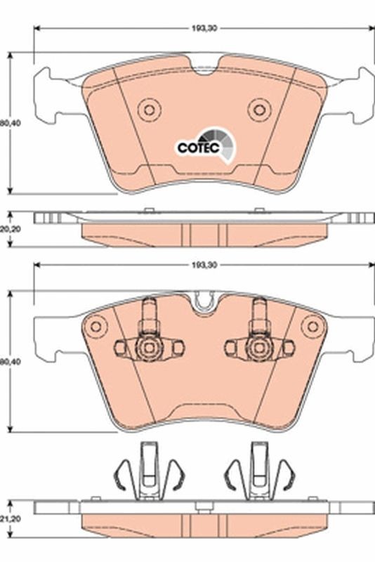 Mercedes M-Class Brake pad 2192428 TRW GDB1797 online buy