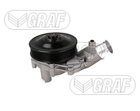 GRAF with seal, with lid, Mechanical, Metal, Water Pump Pulley Ø: 131,5 mm, for v-ribbed belt use Water pumps PA1495 buy