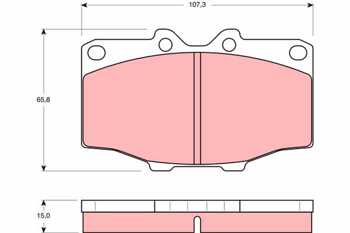 TRW Brake pads rear and front TOYOTA HILUX IV Pickup (_N5_, _N6_) new GDB352