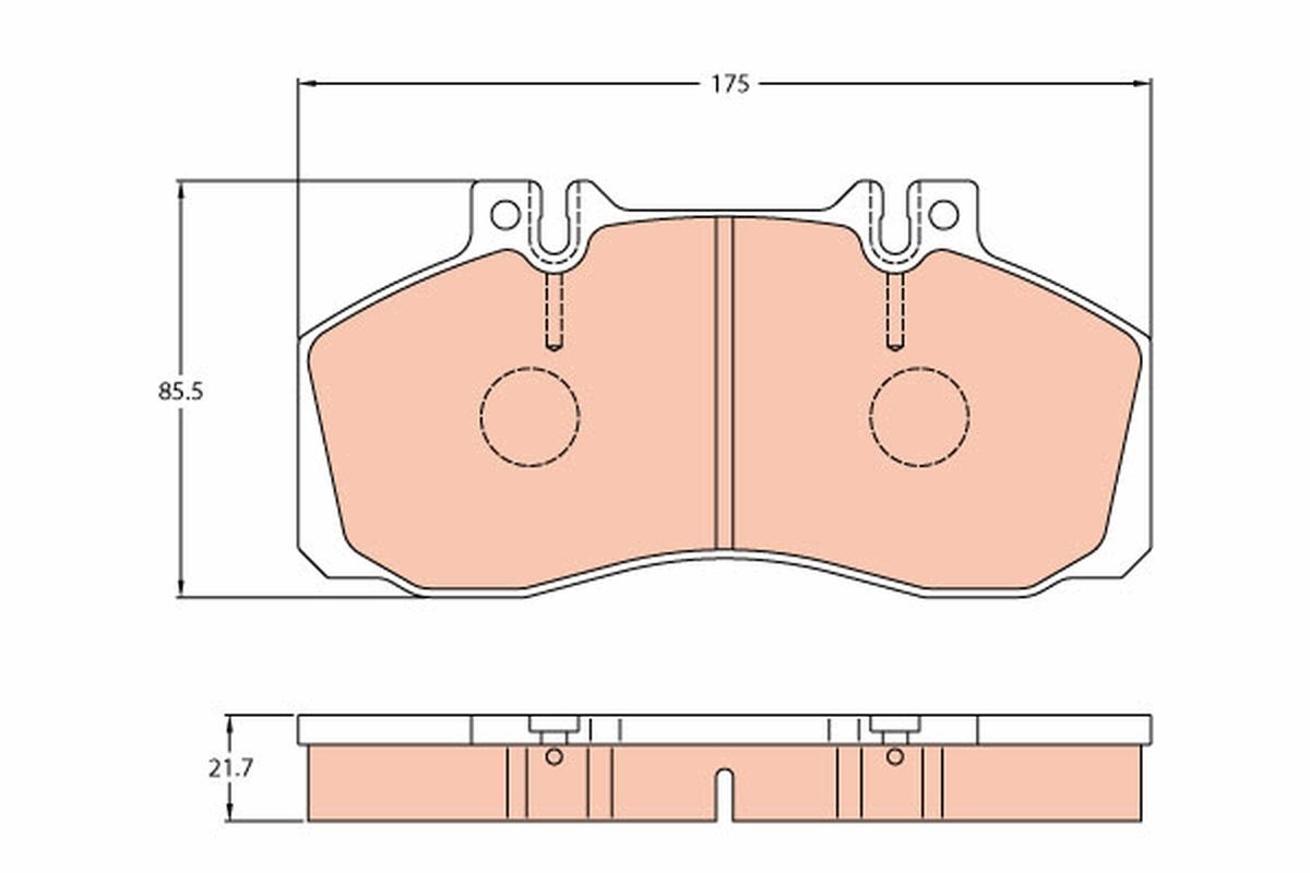 29835 TRW prepared for wear indicator Height: 85,5mm, Width: 175,0mm, Thickness: 21,7mm Brake pads GDB5050 buy