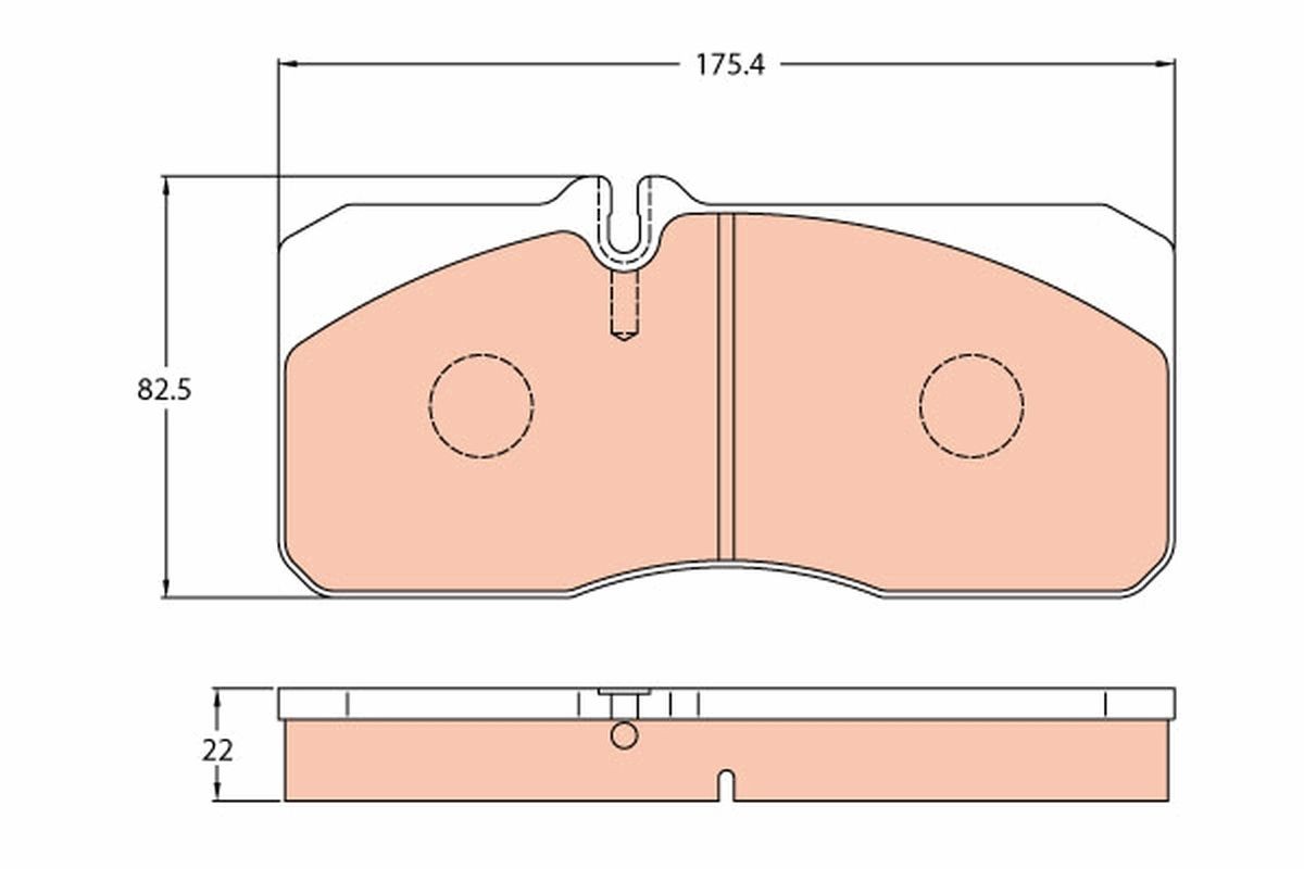 29055 TRW prepared for wear indicator Height: 82,5mm, Width: 175,4mm, Thickness: 22,0mm Brake pads GDB5059 buy