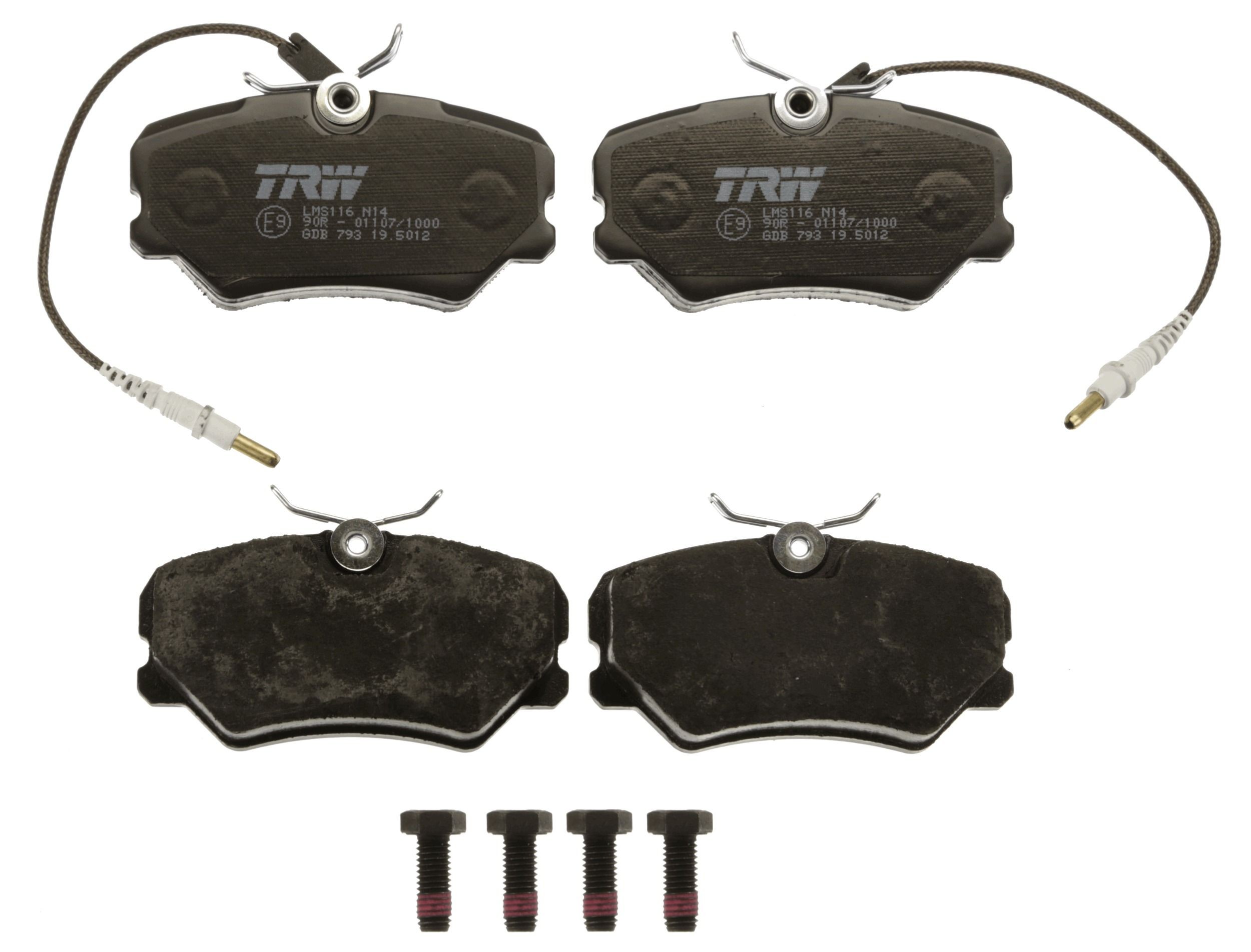 TRW Brake pad kit GDB793 for PEUGEOT 405