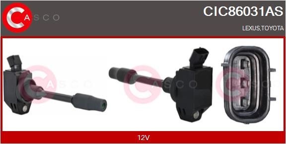 CIC86031AS CASCO Coil pack BMW 12V, Number of connectors: 3