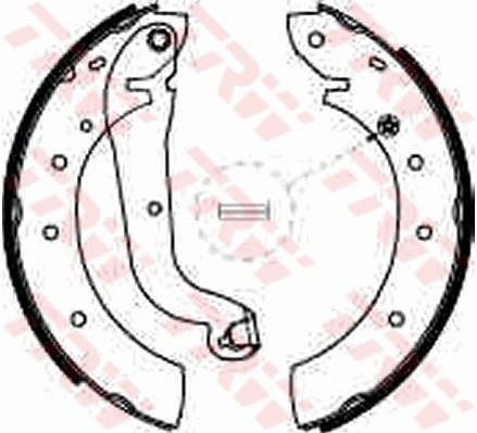 TRW 254 x 57 mm, TRW, with lever Width: 57mm Brake Shoes GS8624 buy