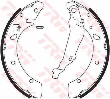 original HONDA Accord VI Hatchback (CH, CL) Brake shoes front and rear TRW GS8640