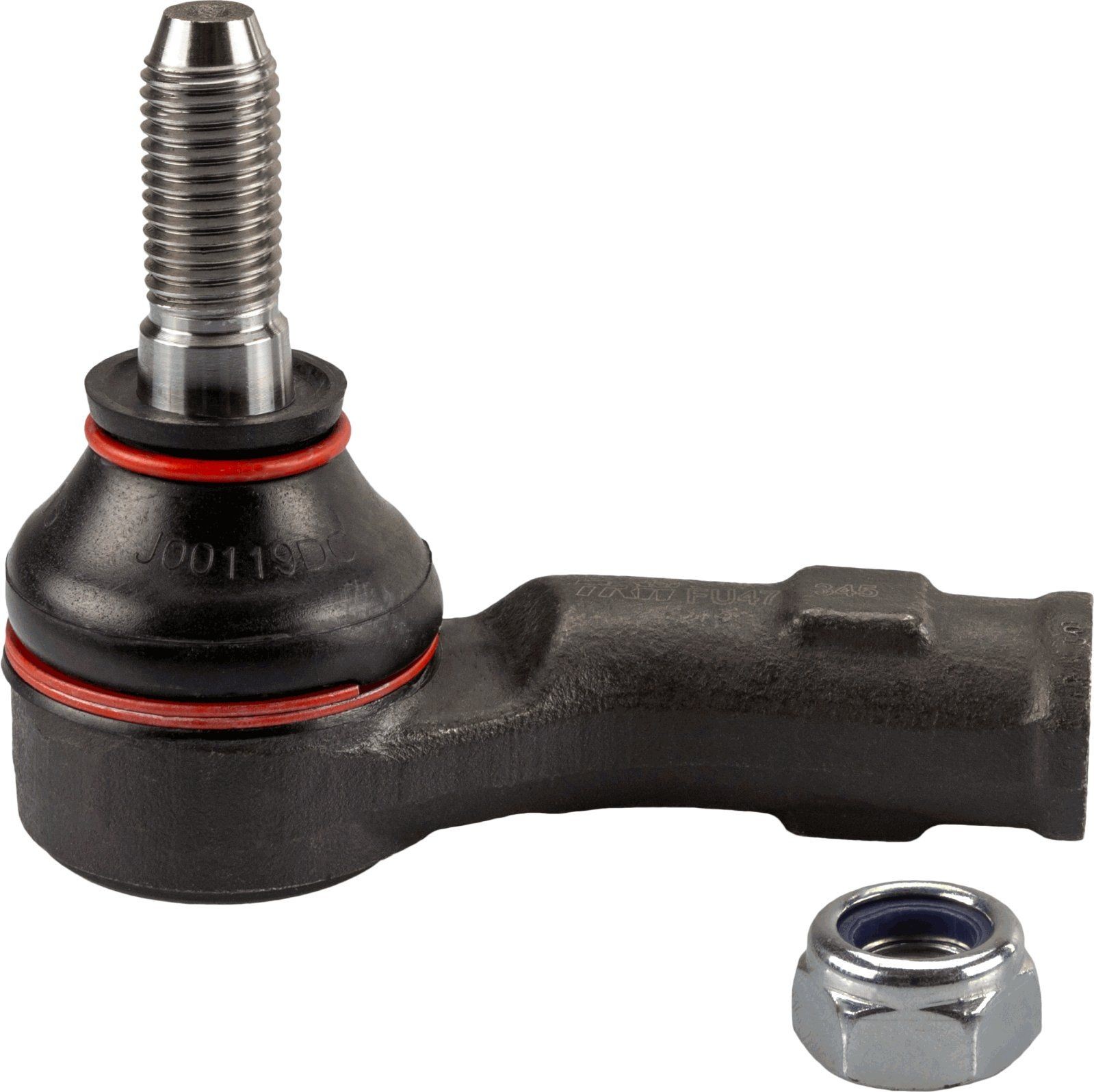 JTE345 TRW Tie rod end SEAT Cone Size 14 mm, Front Axle, Right, outer, with accessories